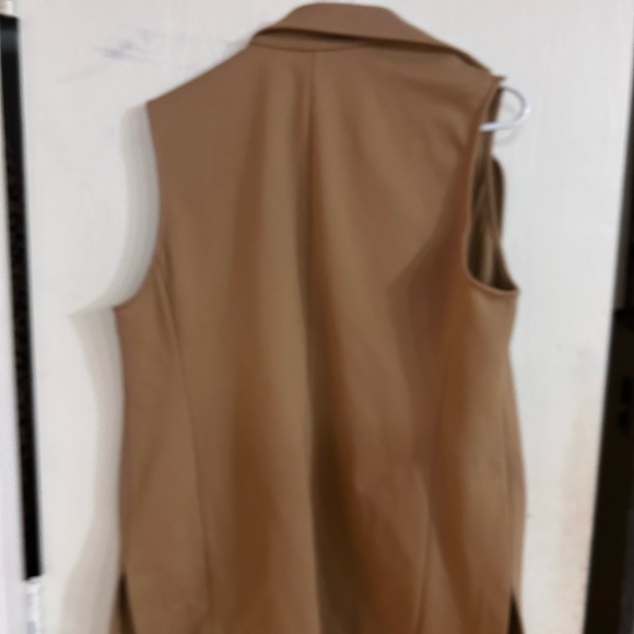 Chico's Sleeveless Open-Front Blazer Vest in Camel - Picture 6 of 6